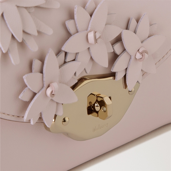 Mulberry Small Lana Top Handle Blossom Pink High Gloss Leather & Flowers